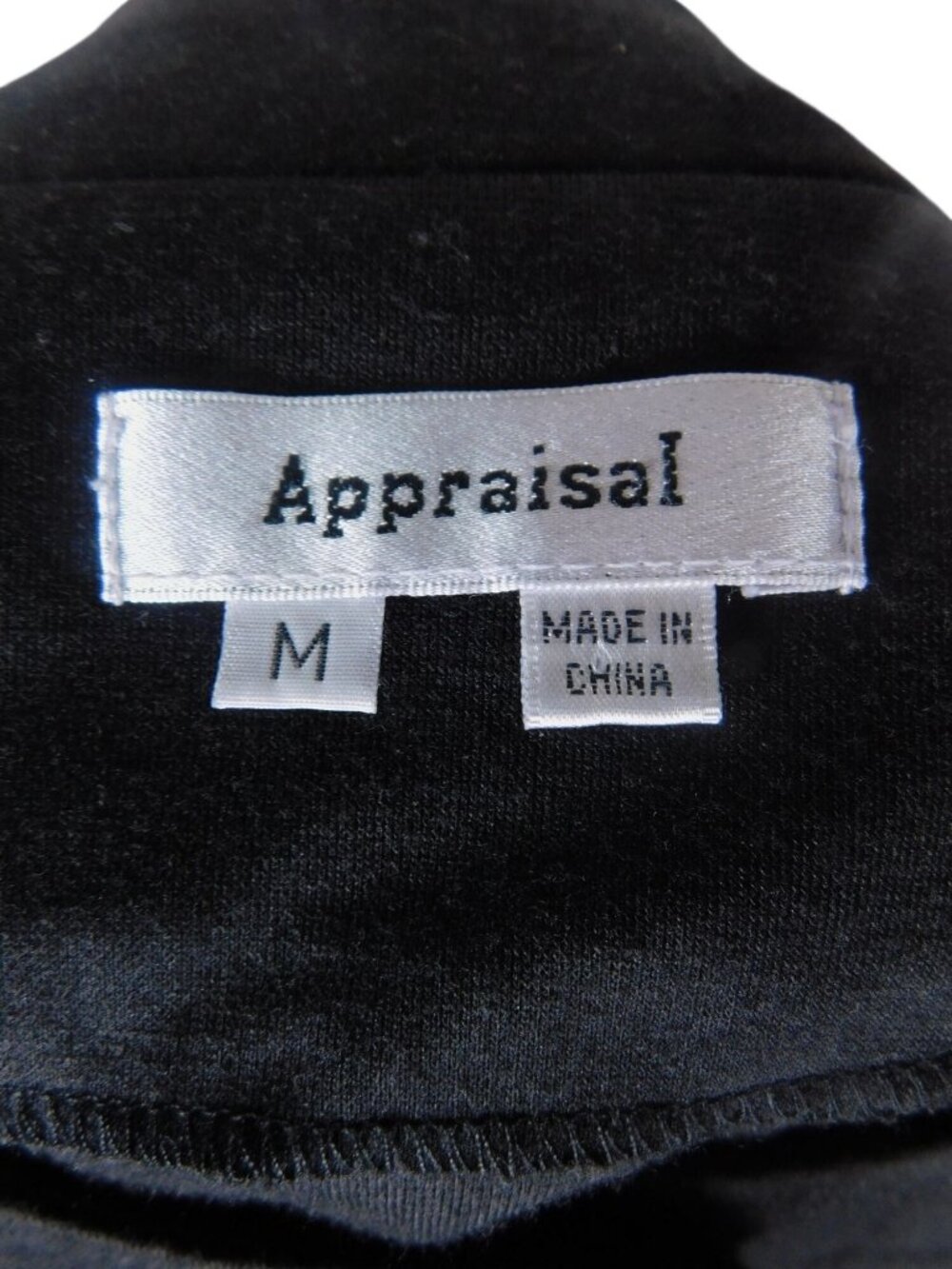Appraisal Black Ruffle Hem Button-Front Coat Medium 3/4 Sleeve Polyester Blend - Picture 2 of 11